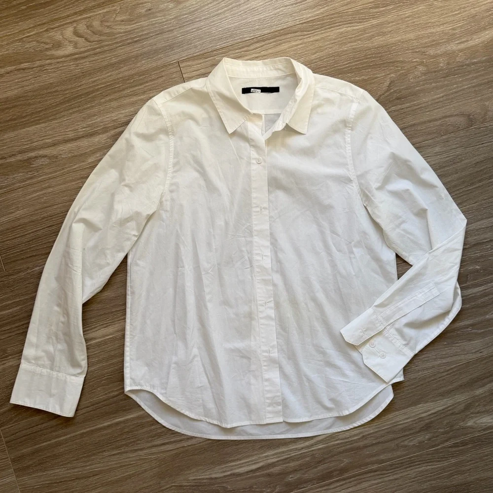 Jenni Kayne Women’s Classic Cotton Button Up in White Sz M 100% Cotton EUC - Picture 3 of 12